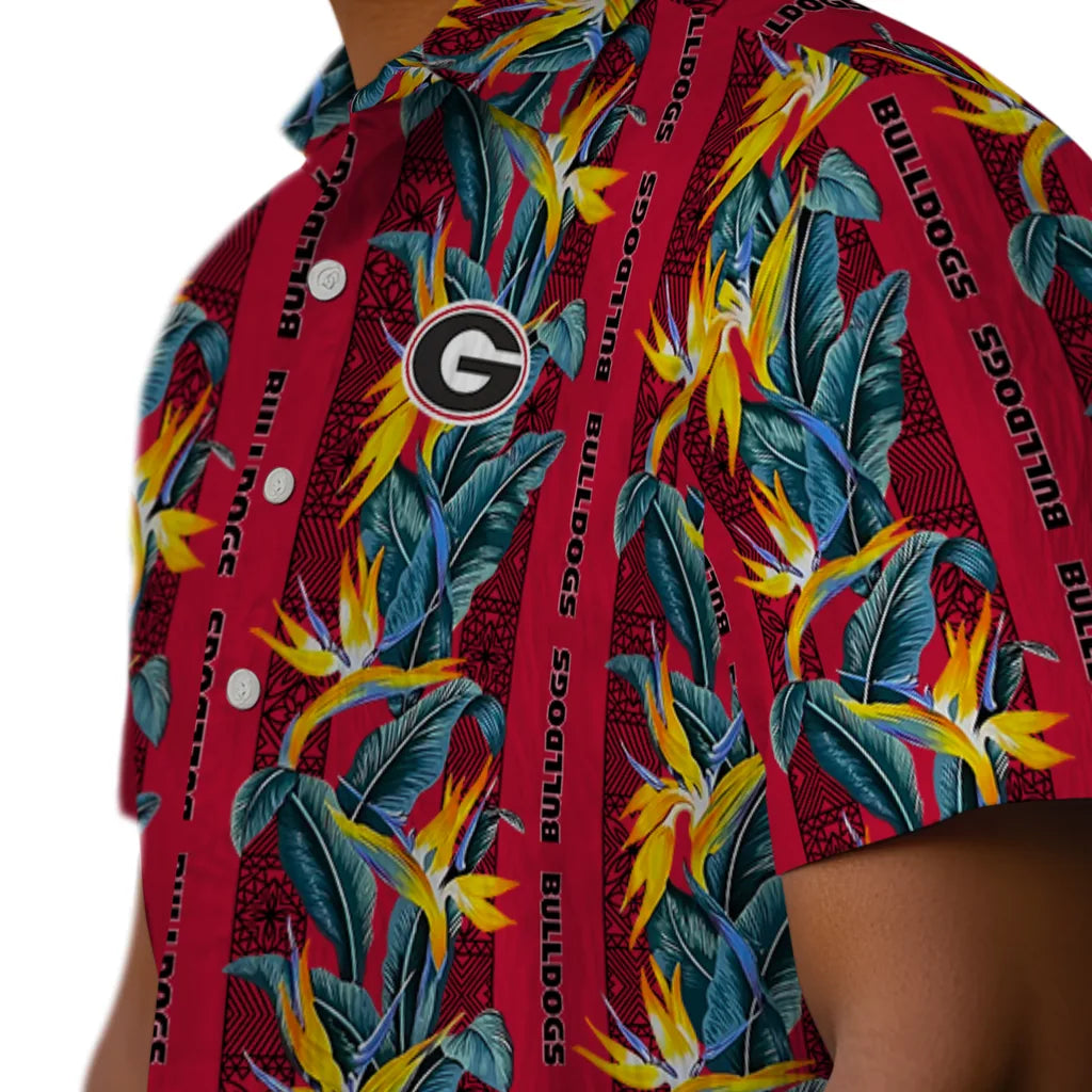 Georgia Bulldogs Hawaiian Shirt - Paradise Vines | Hula Hawaiian Shirts