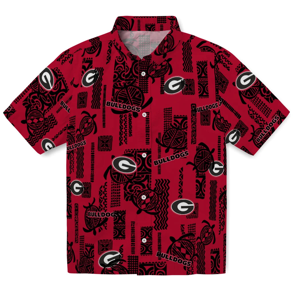 Georgia Bulldogs Hawaiian Shirt - Turtle Lines | Hula Hawaiian Shirts