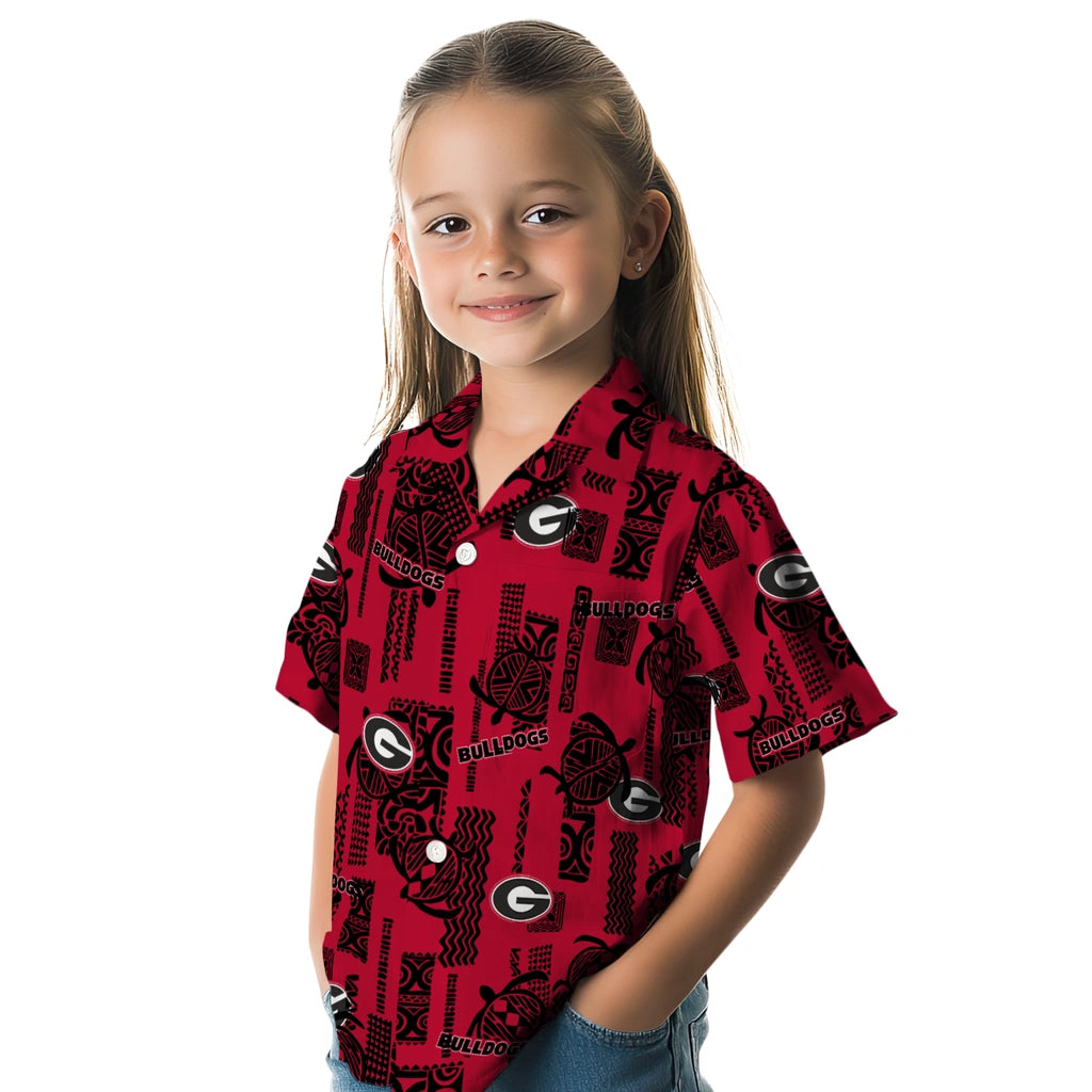 Georgia Bulldogs Hawaiian Shirt - Turtle Lines | Hula Hawaiian Shirts