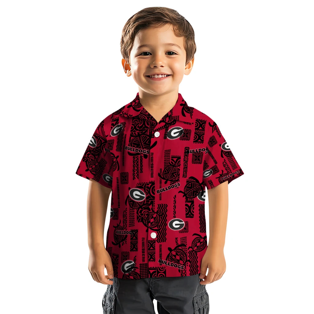 Georgia Bulldogs Hawaiian Shirt - Turtle Lines | Hula Hawaiian Shirts