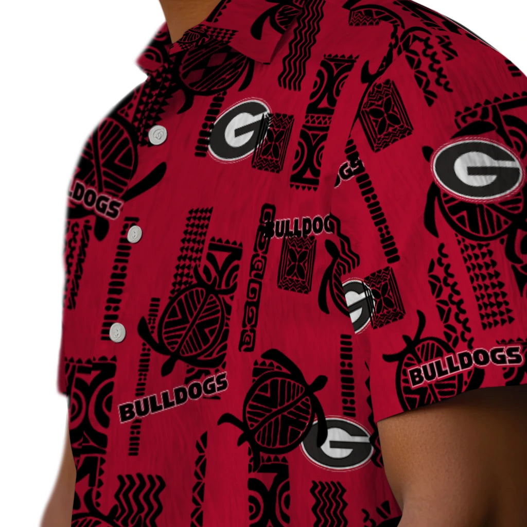 Georgia Bulldogs Hawaiian Shirt - Turtle Lines | Hula Hawaiian Shirts