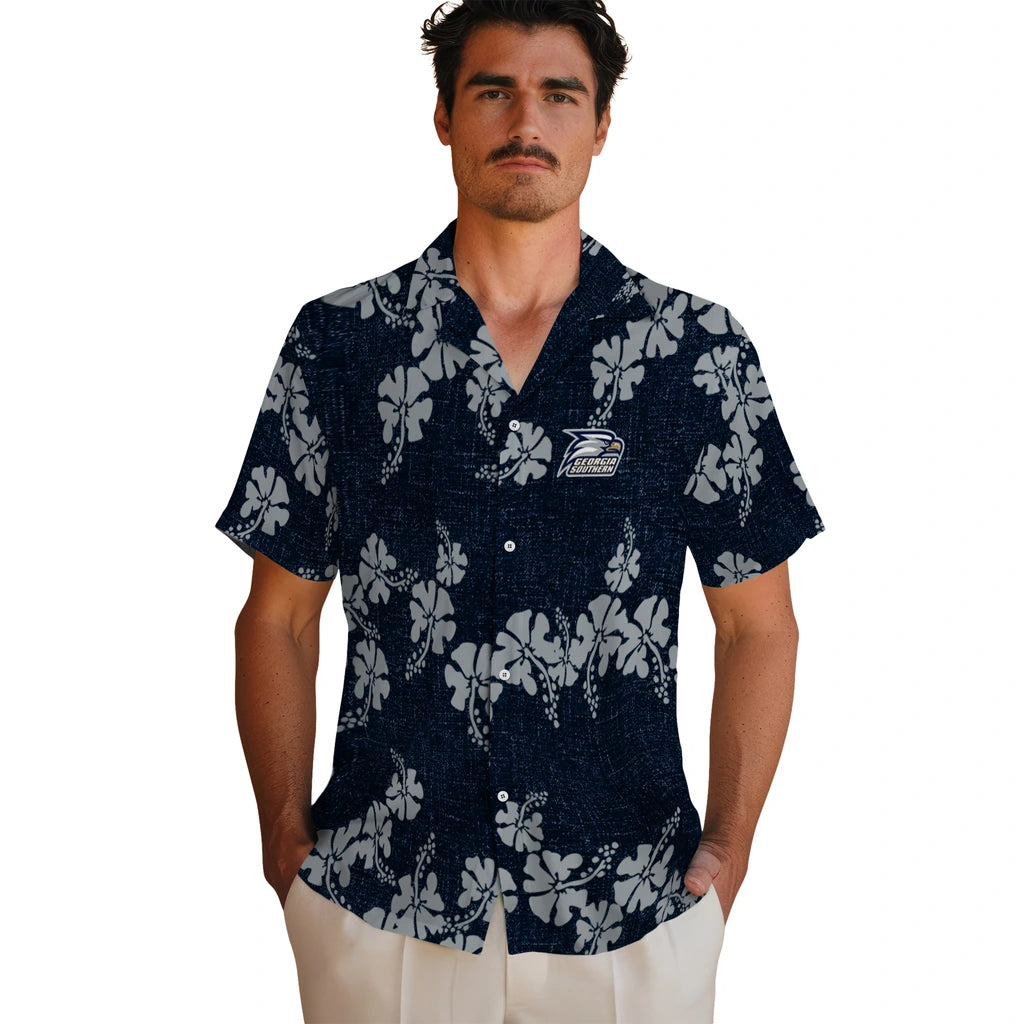 Georgia Southern Eagles Hawaiian Shirt - 50th State Flower | Hula Hawaiian Shirts