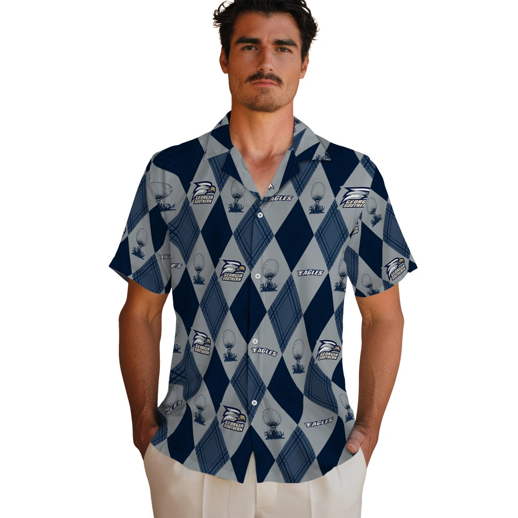 Georgia Southern Eagles Hawaiian Shirt - Golfing Plaid | Hula Hawaiian Shirts