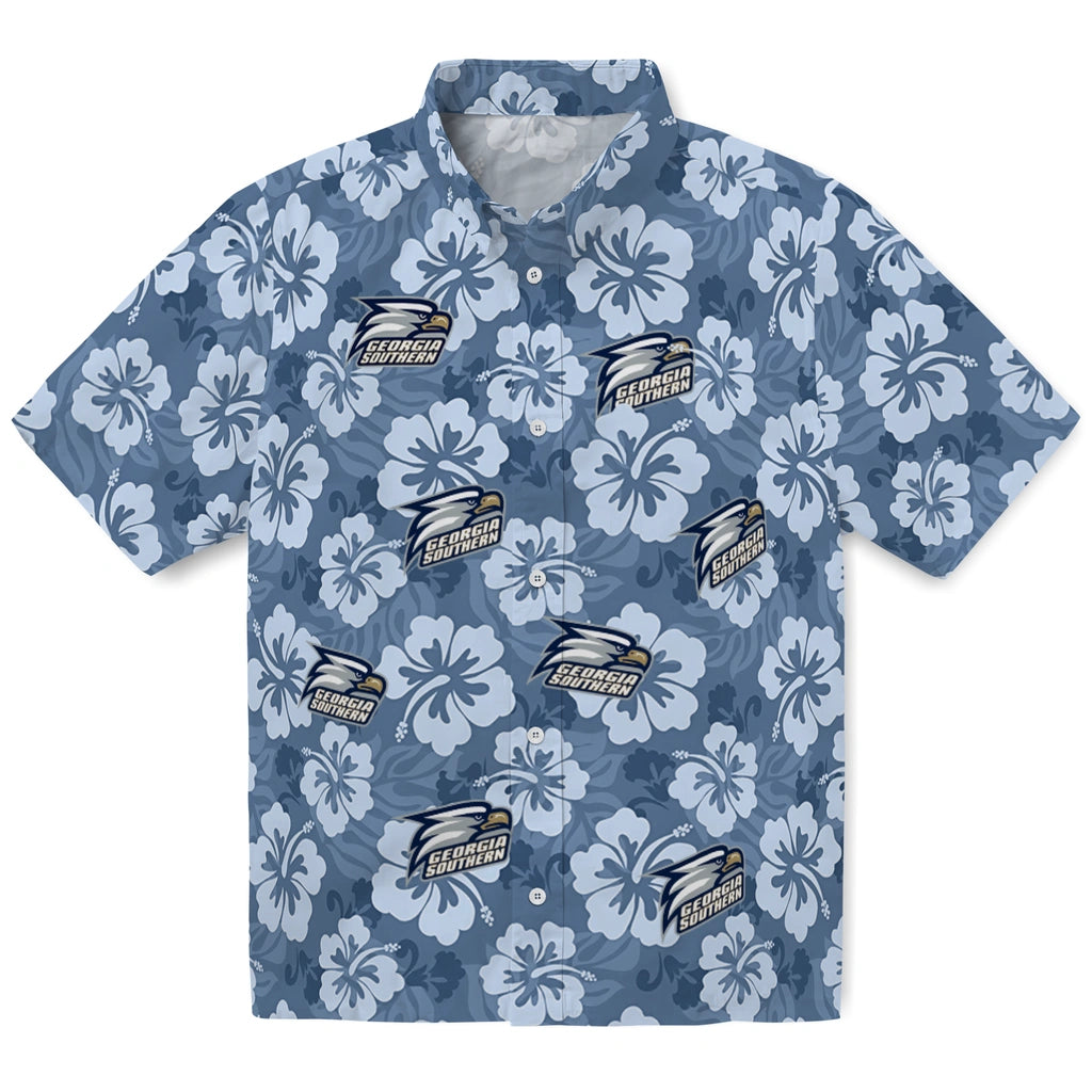 Georgia Southern Eagles Hawaiian Shirt - Hibiscus Cluster | Hula Hawaiian Shirts