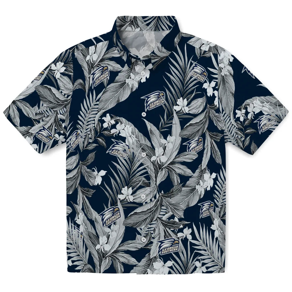 Georgia Southern Eagles Hawaiian Shirt - Palm Leaves | Hula Hawaiian Shirts
