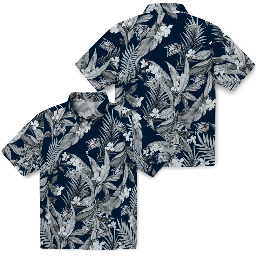 Georgia Southern Eagles Hawaiian Shirt - Palm Leaves | Hula Hawaiian Shirts