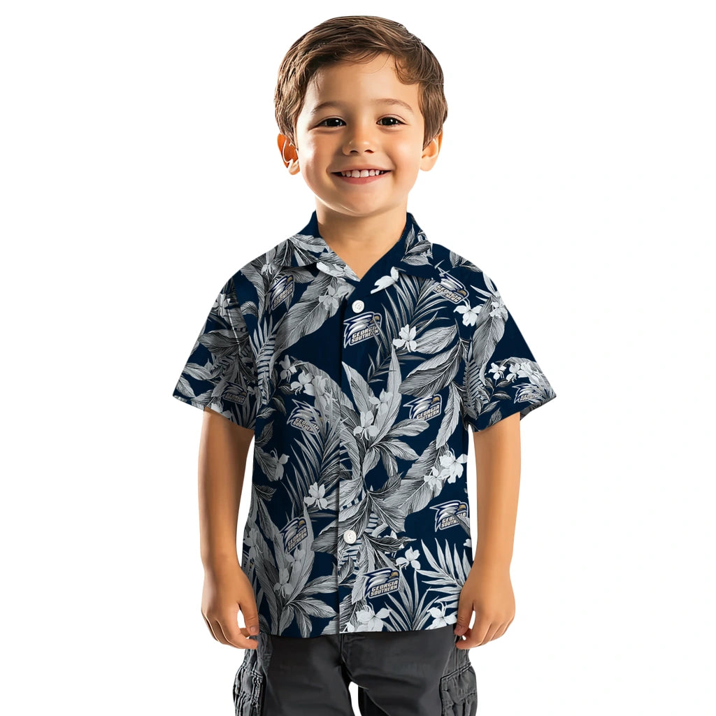 Georgia Southern Eagles Hawaiian Shirt - Palm Leaves | Hula Hawaiian Shirts