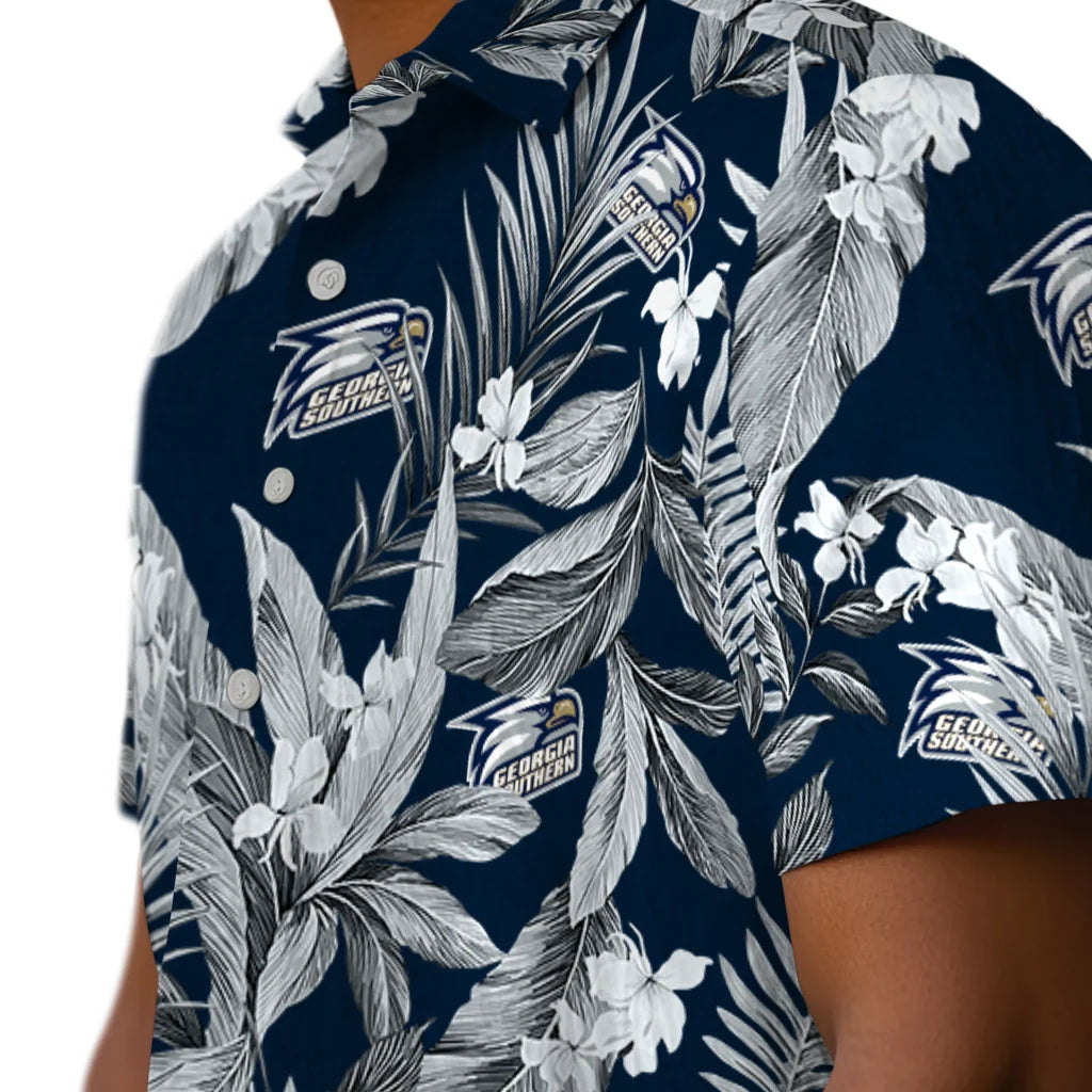 Georgia Southern Eagles Hawaiian Shirt - Palm Leaves | Hula Hawaiian Shirts