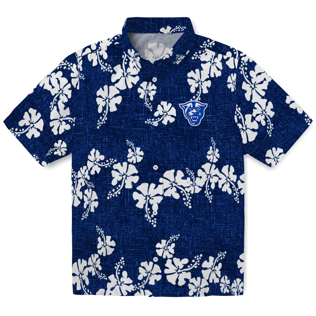 Georgia State Panthers Hawaiian Shirt - 50th State Flower | Hula Hawaiian Shirts