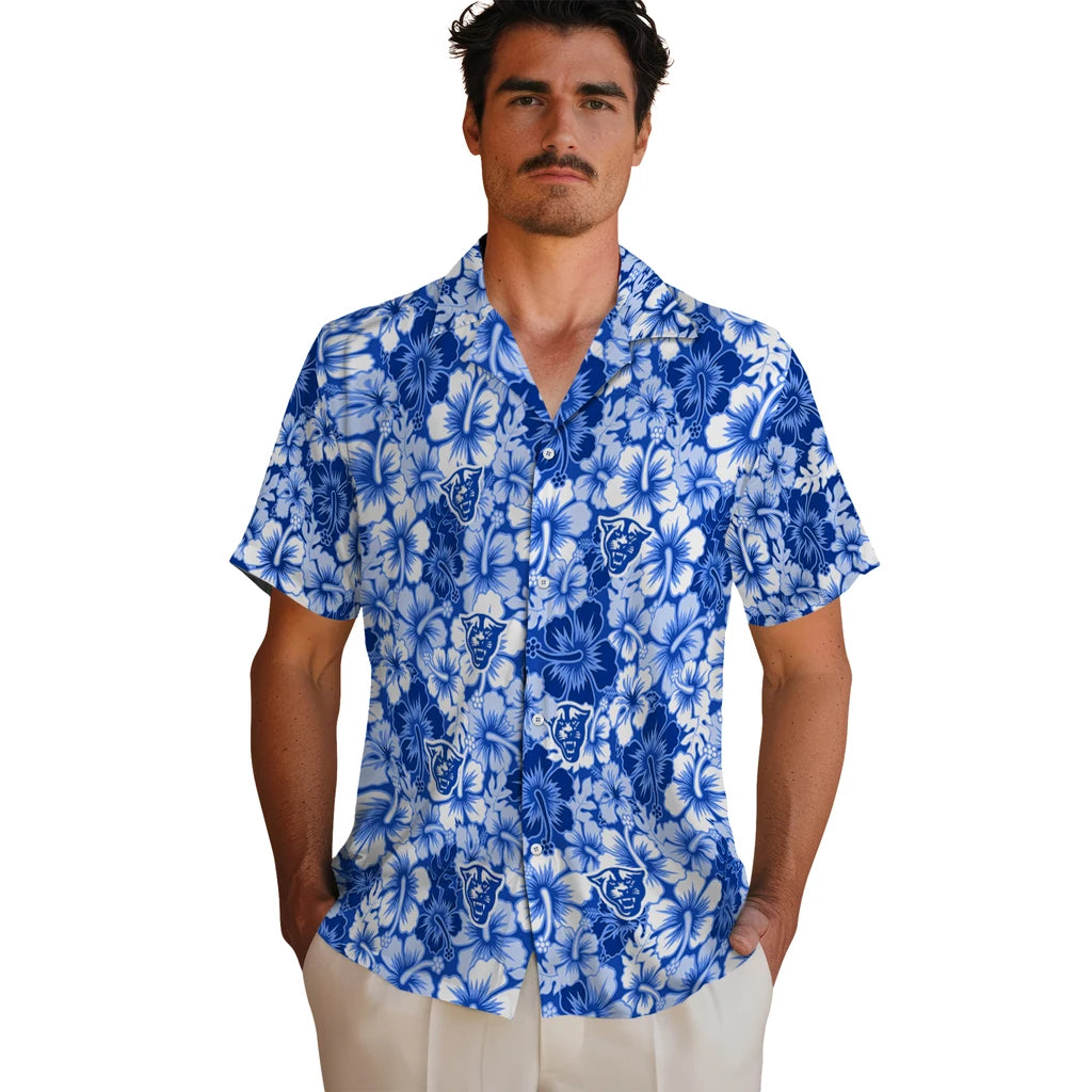 Georgia State Panthers Hawaiian Shirt - Hibiscus Blooms | Hula Hawaiian Shirts