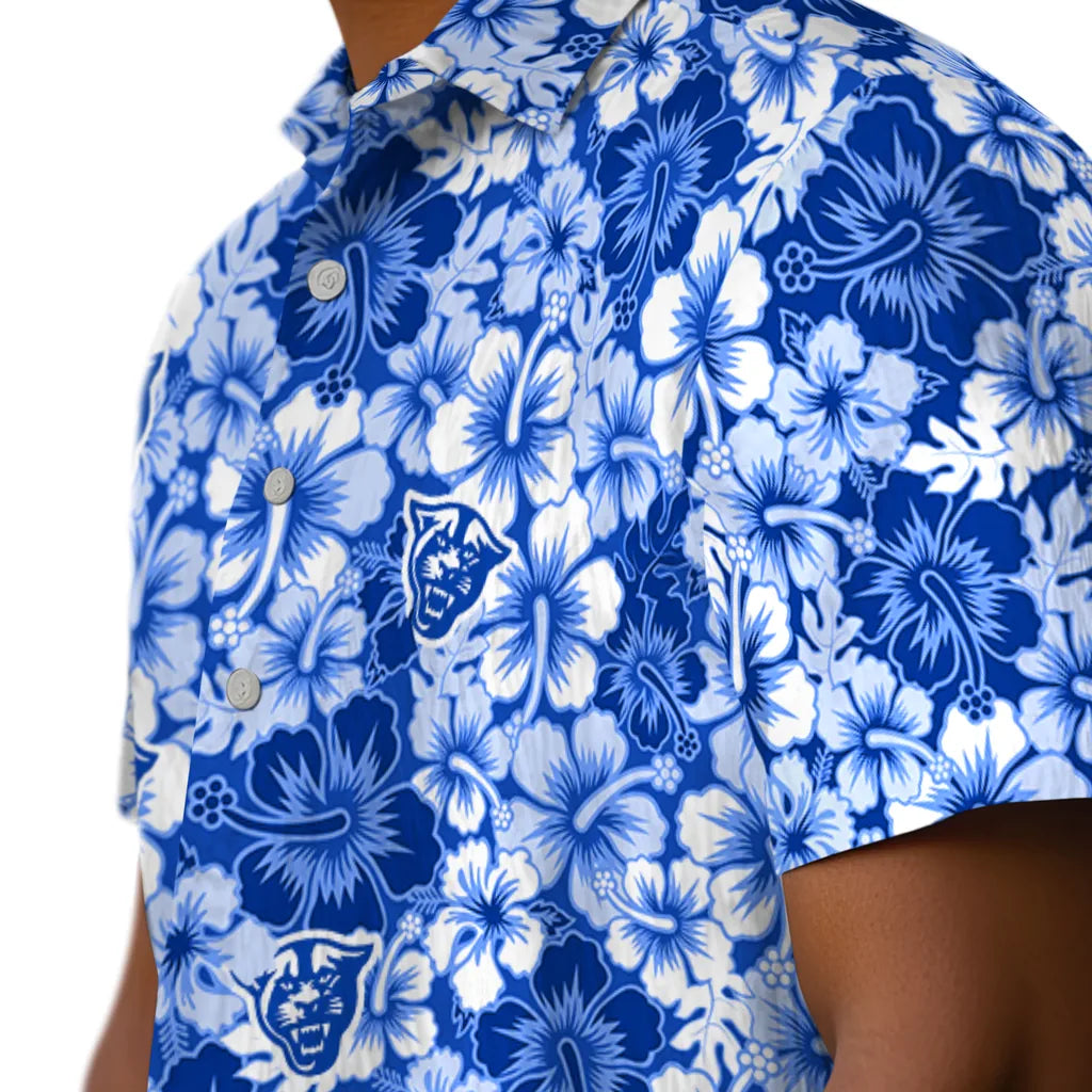 Georgia State Panthers Hawaiian Shirt - Hibiscus Blooms | Hula Hawaiian Shirts