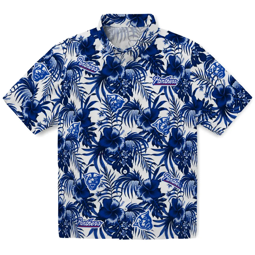 Georgia State Panthers Hawaiian Shirt - Hibiscus Exotic | Hula Hawaiian Shirts