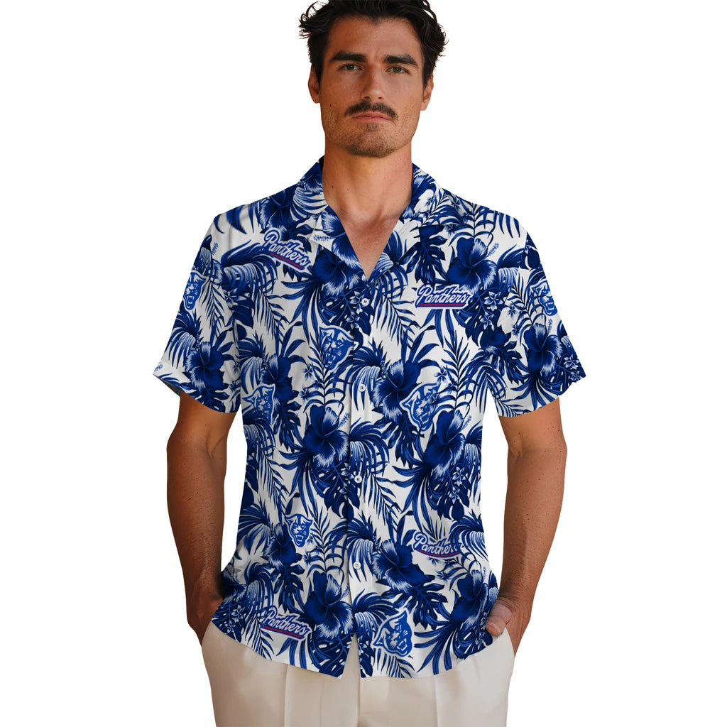 Georgia State Panthers Hawaiian Shirt - Hibiscus Exotic | Hula Hawaiian Shirts