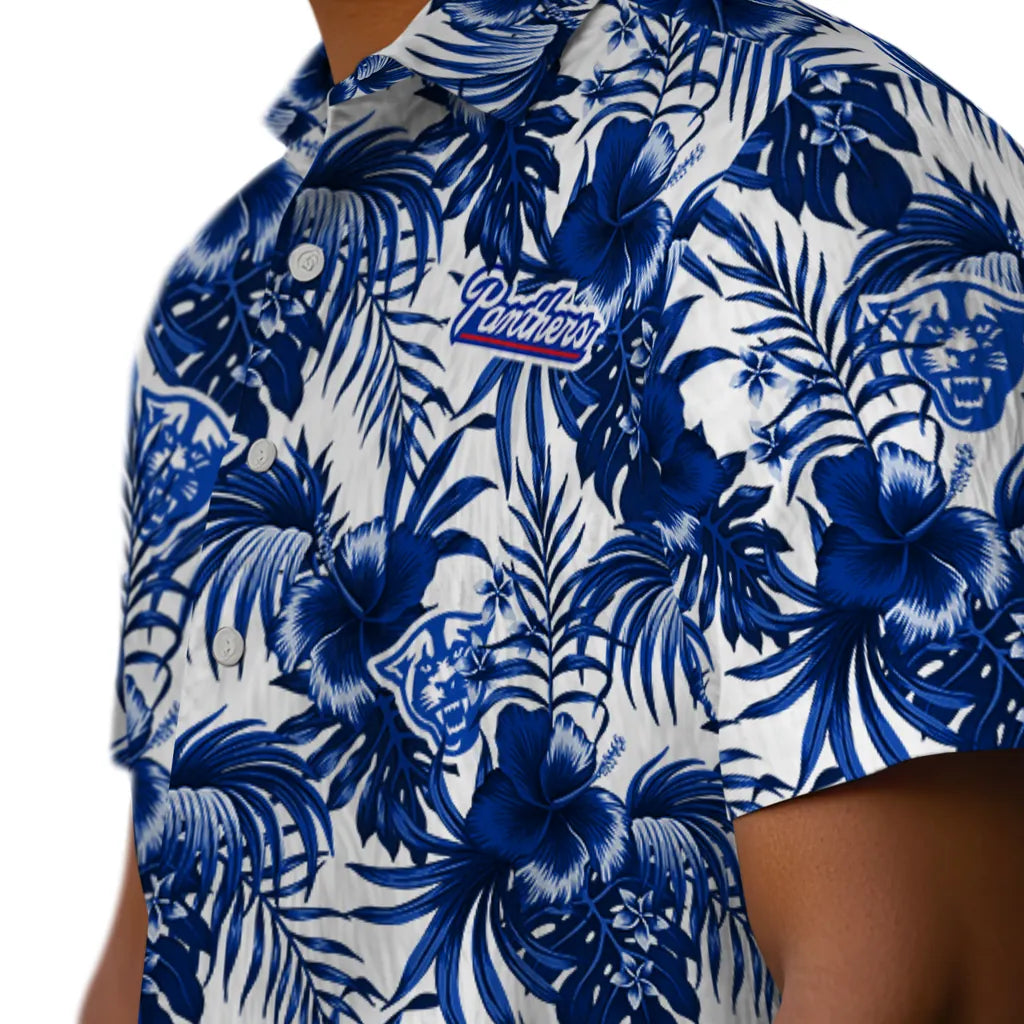 Georgia State Panthers Hawaiian Shirt - Hibiscus Exotic | Hula Hawaiian Shirts