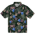 Georgia State Panthers Hawaiian Shirt - Hibiscus Leaves Pattern | Hula Hawaiian Shirts
