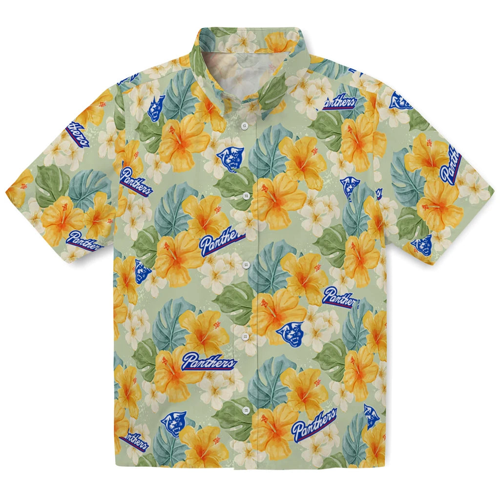 Georgia State Panthers Hawaiian Shirt - Hibiscus Mood | Hula Hawaiian Shirts