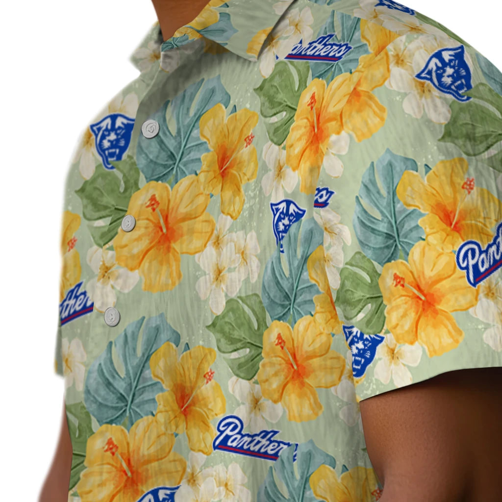 Georgia State Panthers Hawaiian Shirt - Hibiscus Mood | Hula Hawaiian Shirts