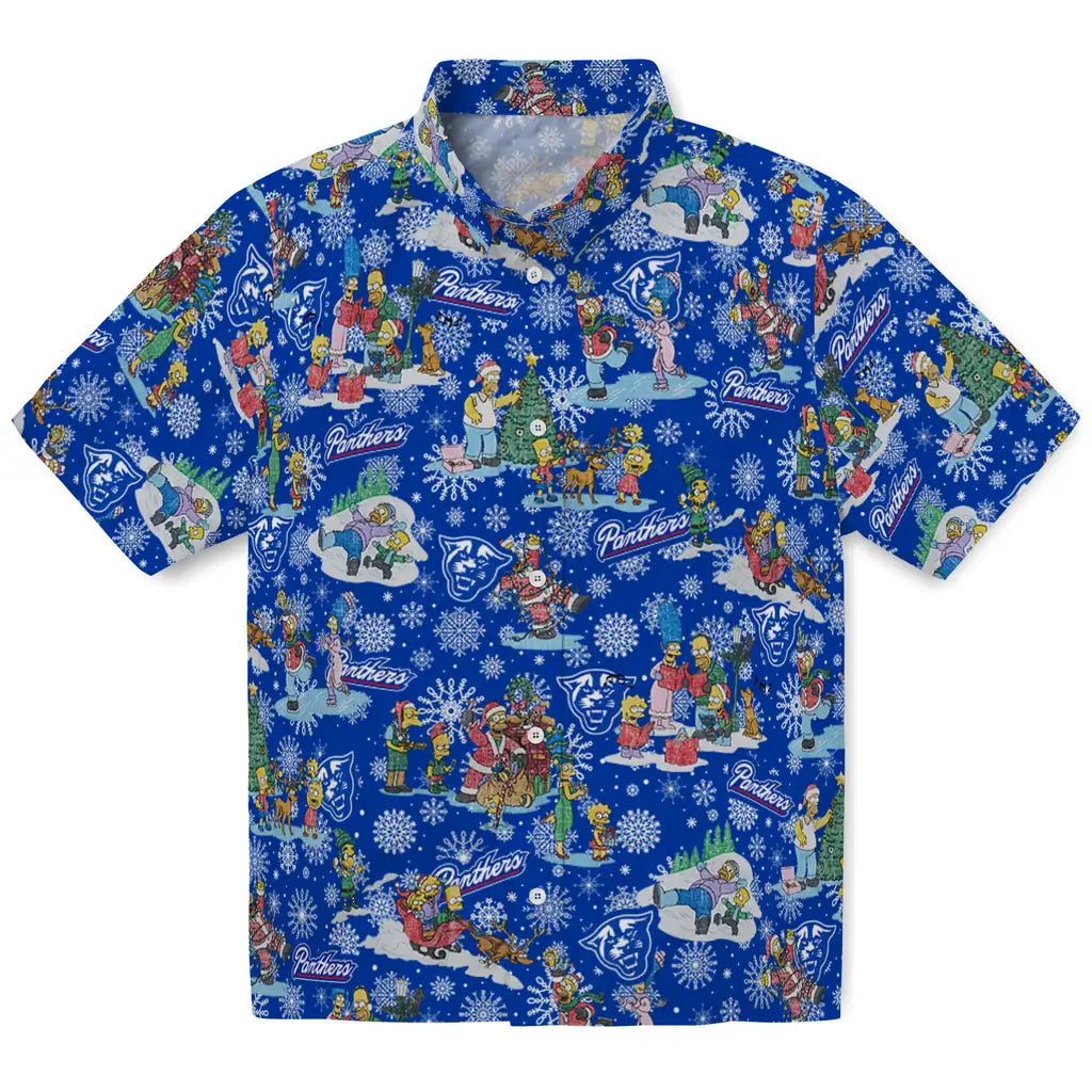 Georgia State Panthers Hawaiian Shirt - Simpsons Christmas | Hula Hawaiian Shirts