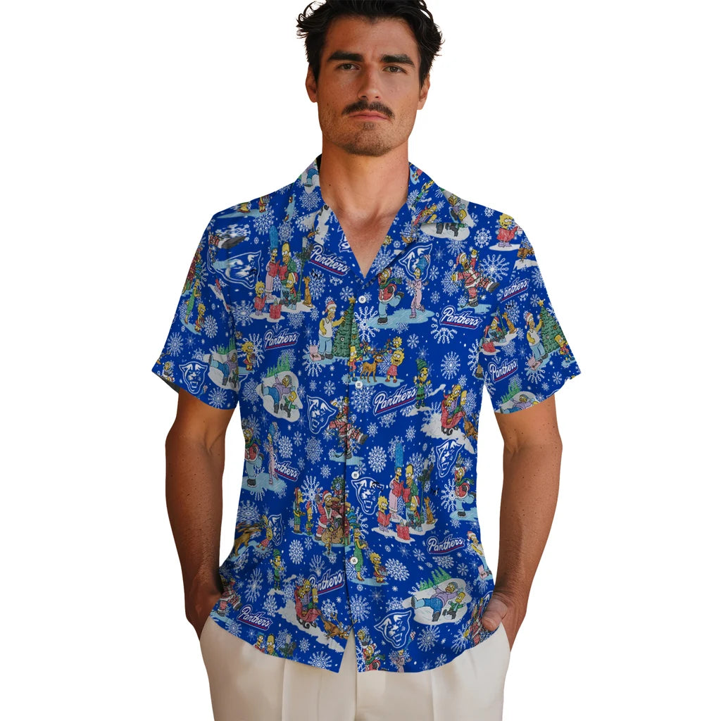 Georgia State Panthers Hawaiian Shirt - Simpsons Christmas | Hula Hawaiian Shirts