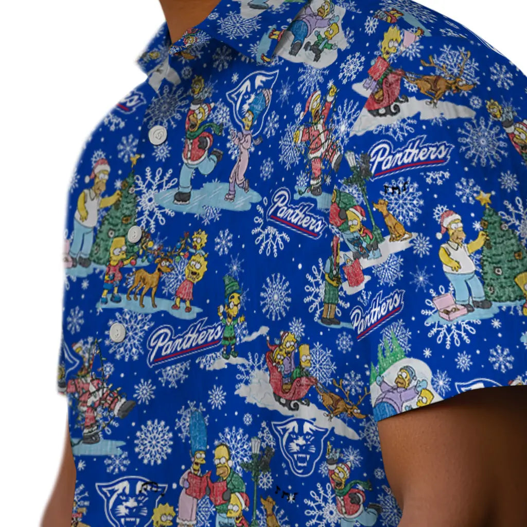 Georgia State Panthers Hawaiian Shirt - Simpsons Christmas | Hula Hawaiian Shirts