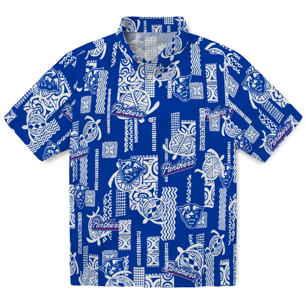 Georgia State Panthers Hawaiian Shirt - Turtle Lines | Hula Hawaiian Shirts