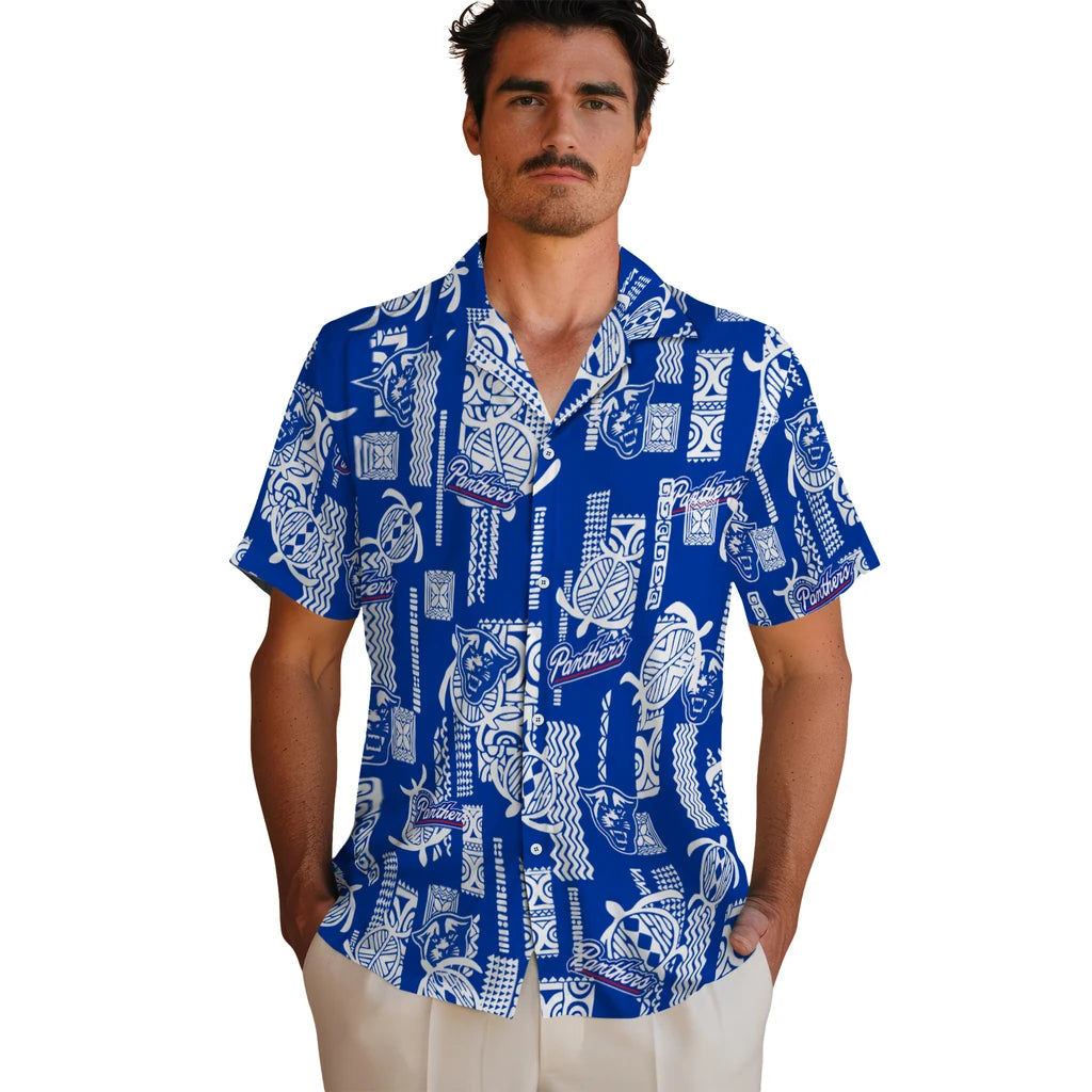 Georgia State Panthers Hawaiian Shirt - Turtle Lines | Hula Hawaiian Shirts