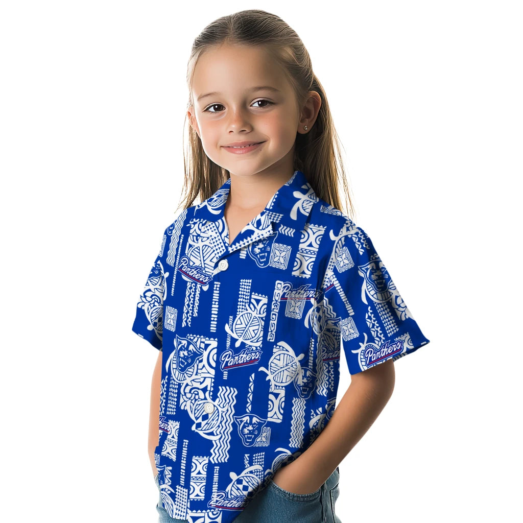 Georgia State Panthers Hawaiian Shirt - Turtle Lines | Hula Hawaiian Shirts