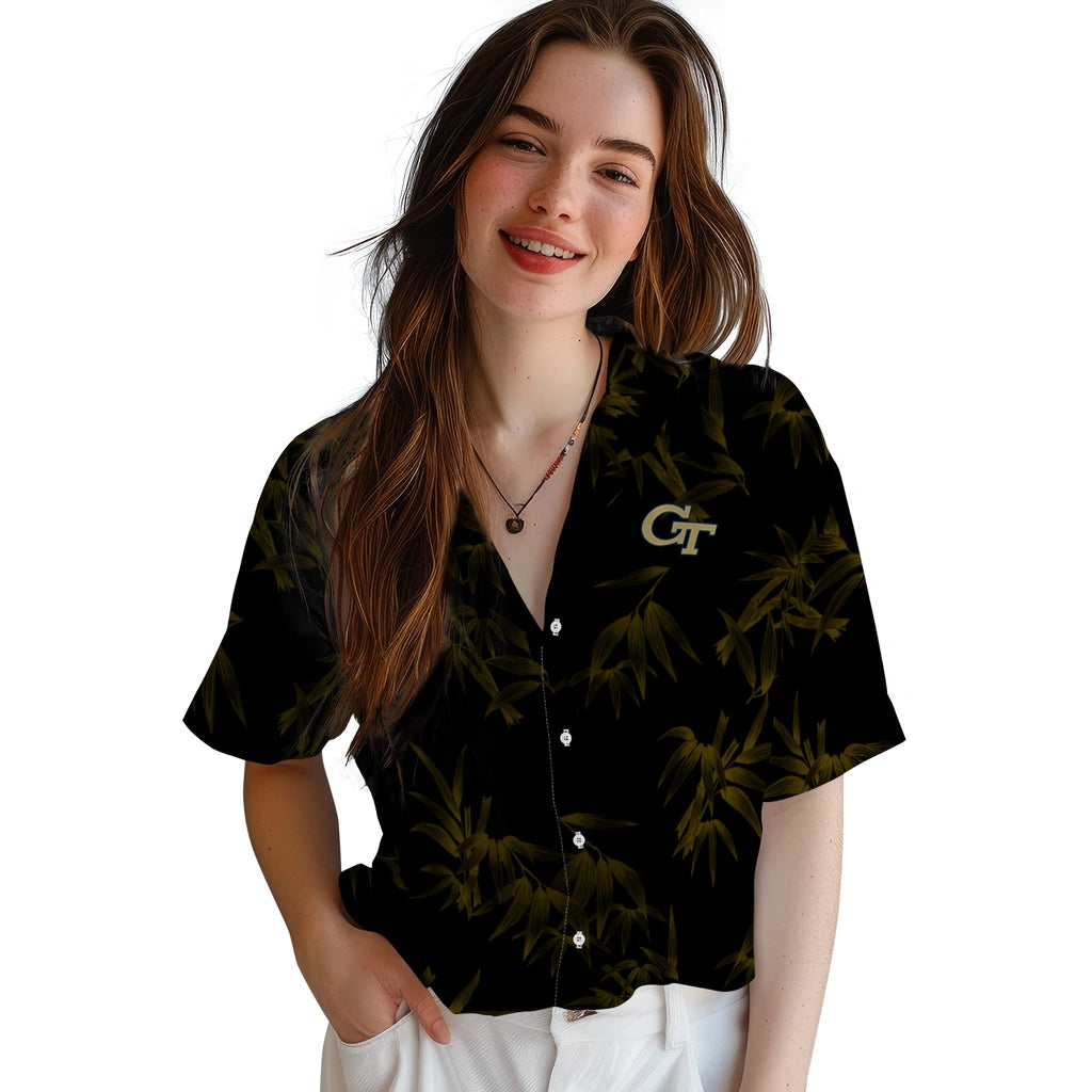 Georgia Tech Yellow Jackets Hawaiian Shirt - Bamboo Branches | Hula Hawaiian Shirts