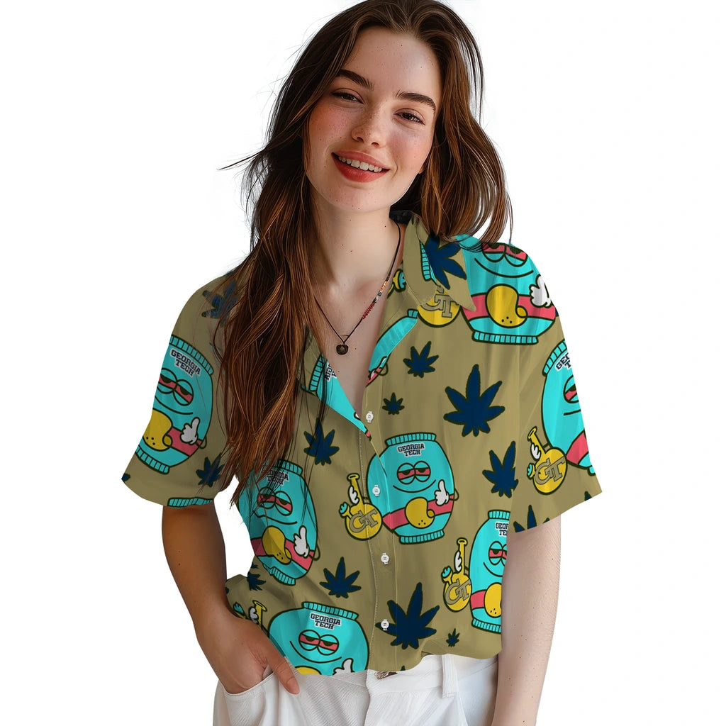 Georgia Tech Yellow Jackets Hawaiian Shirt - Chill Vibe | Hula Hawaiian Shirts