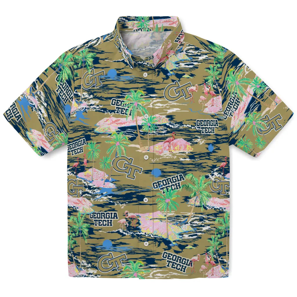 Georgia Tech Yellow Jackets Hawaiian Shirt - Hawaii Island | Hula Hawaiian Shirts