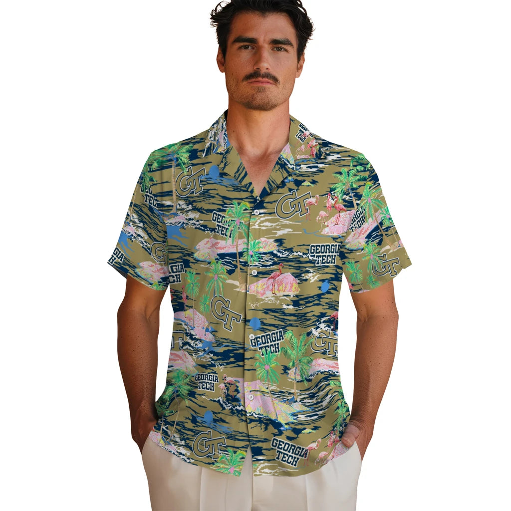 Georgia Tech Yellow Jackets Hawaiian Shirt - Hawaii Island | Hula Hawaiian Shirts