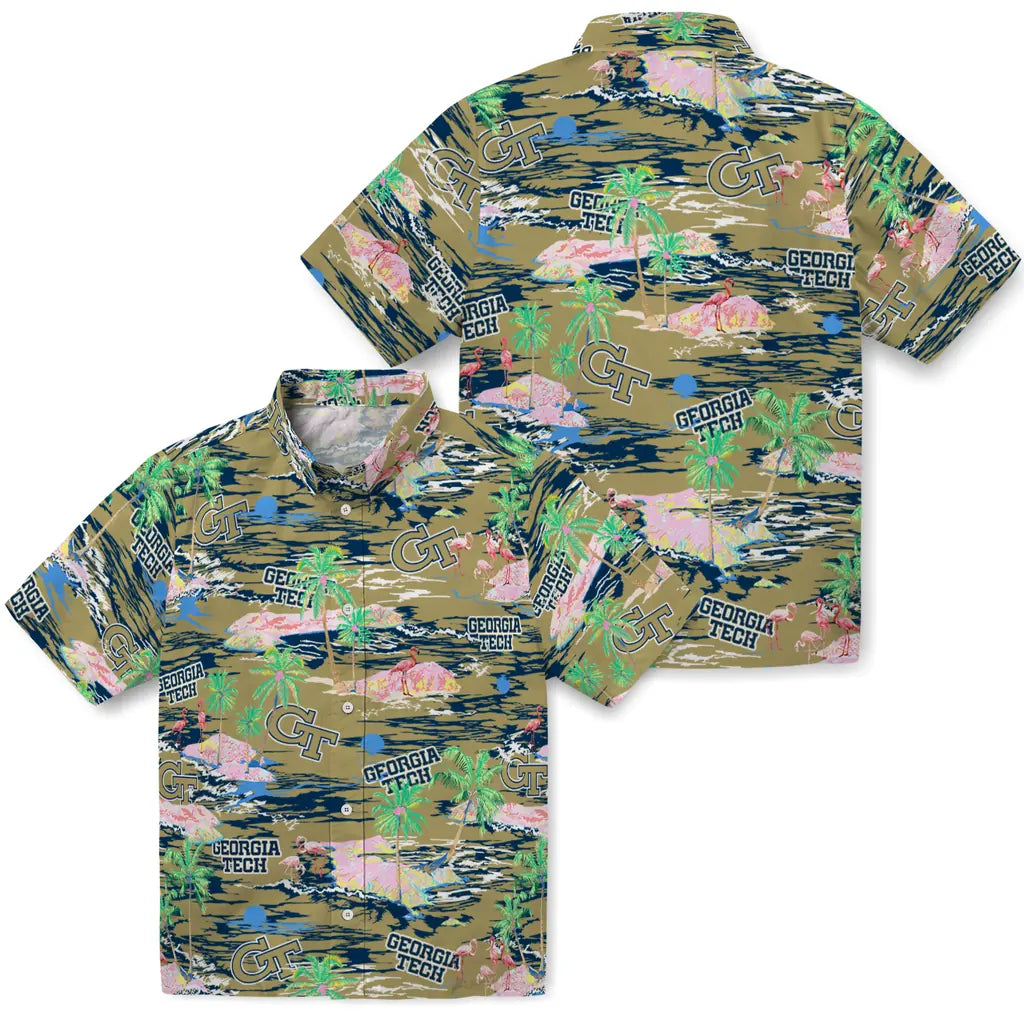 Georgia Tech Yellow Jackets Hawaiian Shirt - Hawaii Island | Hula Hawaiian Shirts