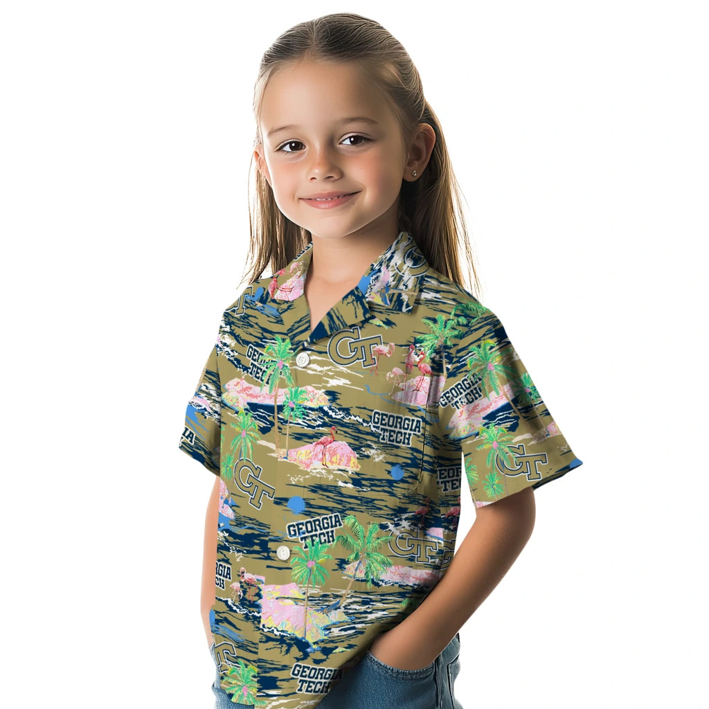 Georgia Tech Yellow Jackets Hawaiian Shirt - Hawaii Island | Hula Hawaiian Shirts