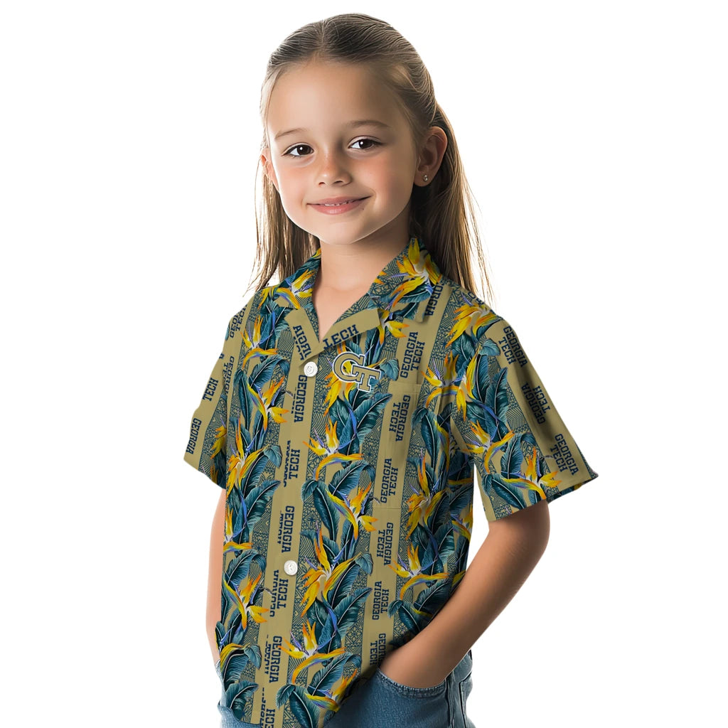 Georgia Tech Yellow Jackets Hawaiian Shirt - Paradise Vines | Hula Hawaiian Shirts