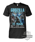Godzilla 72 Years Thank You For The Memories Signatures T-Shirt - LeagueLockerGear