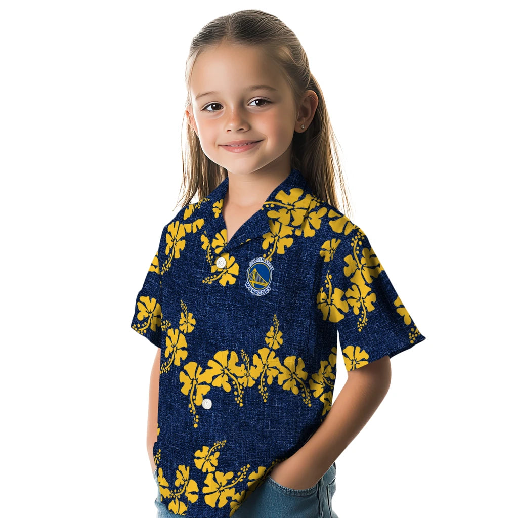 Golden State Warriors Hawaiian Shirt - 50th State Flower | Hula Hawaiian Shirts