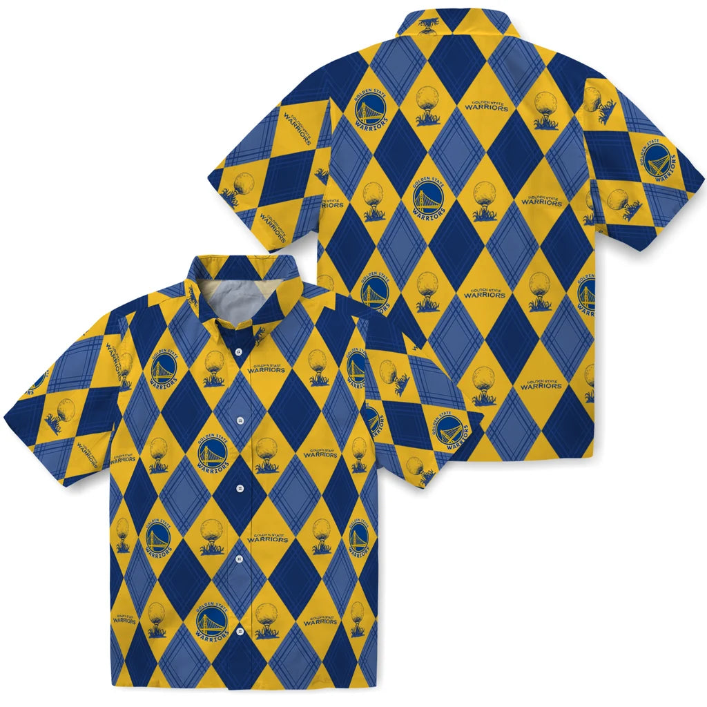 Golden State Warriors Hawaiian Shirt - Golfing Plaid | Hula Hawaiian Shirts