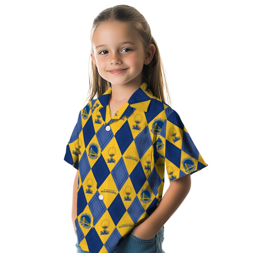 Golden State Warriors Hawaiian Shirt - Golfing Plaid | Hula Hawaiian Shirts