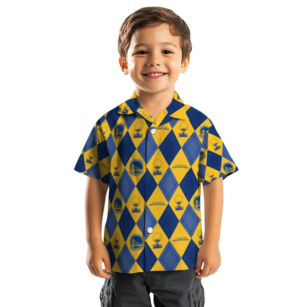 Golden State Warriors Hawaiian Shirt - Golfing Plaid | Hula Hawaiian Shirts
