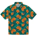Golden State Warriors Hawaiian Shirt - Hibiscus and Palm Leaves | Hula Hawaiian Shirts