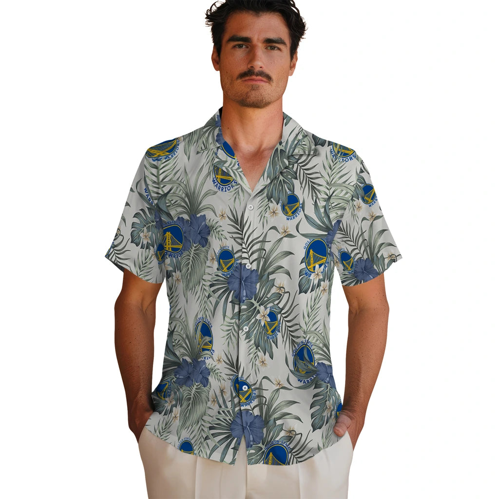 Golden State Warriors Hawaiian Shirt - Hibiscus Designs | Hula Hawaiian Shirts