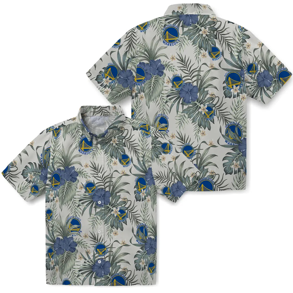 Golden State Warriors Hawaiian Shirt - Hibiscus Designs | Hula Hawaiian Shirts