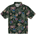 Golden State Warriors Hawaiian Shirt - Hibiscus Leaves Pattern | Hula Hawaiian Shirts