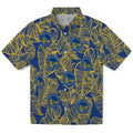 Golden State Warriors Hawaiian Shirt - Leaf Outline | Hula Hawaiian Shirts
