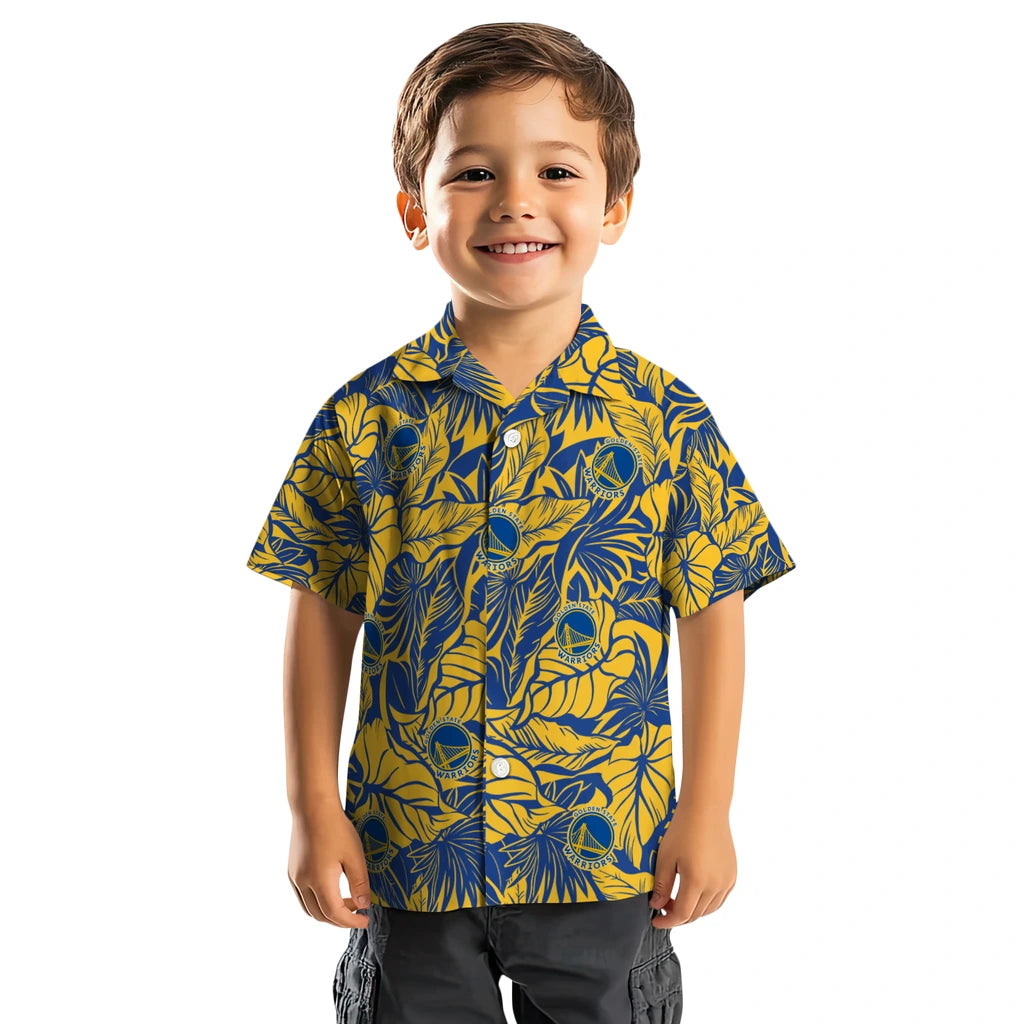 Golden State Warriors Hawaiian Shirt - Monstera Layer | Hula Hawaiian Shirts