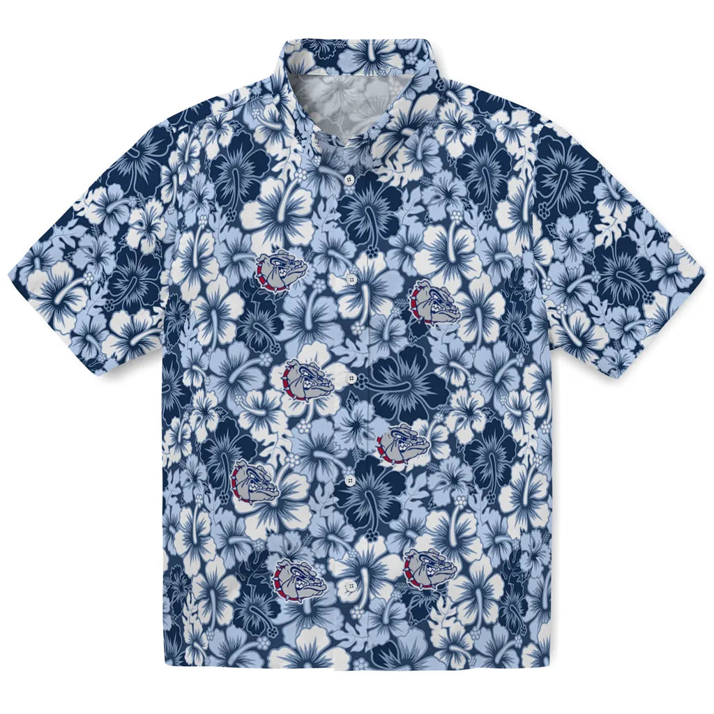 Gonzaga Bulldogs Hawaiian Shirt - Hibiscus Blooms | Hula Hawaiian Shirts