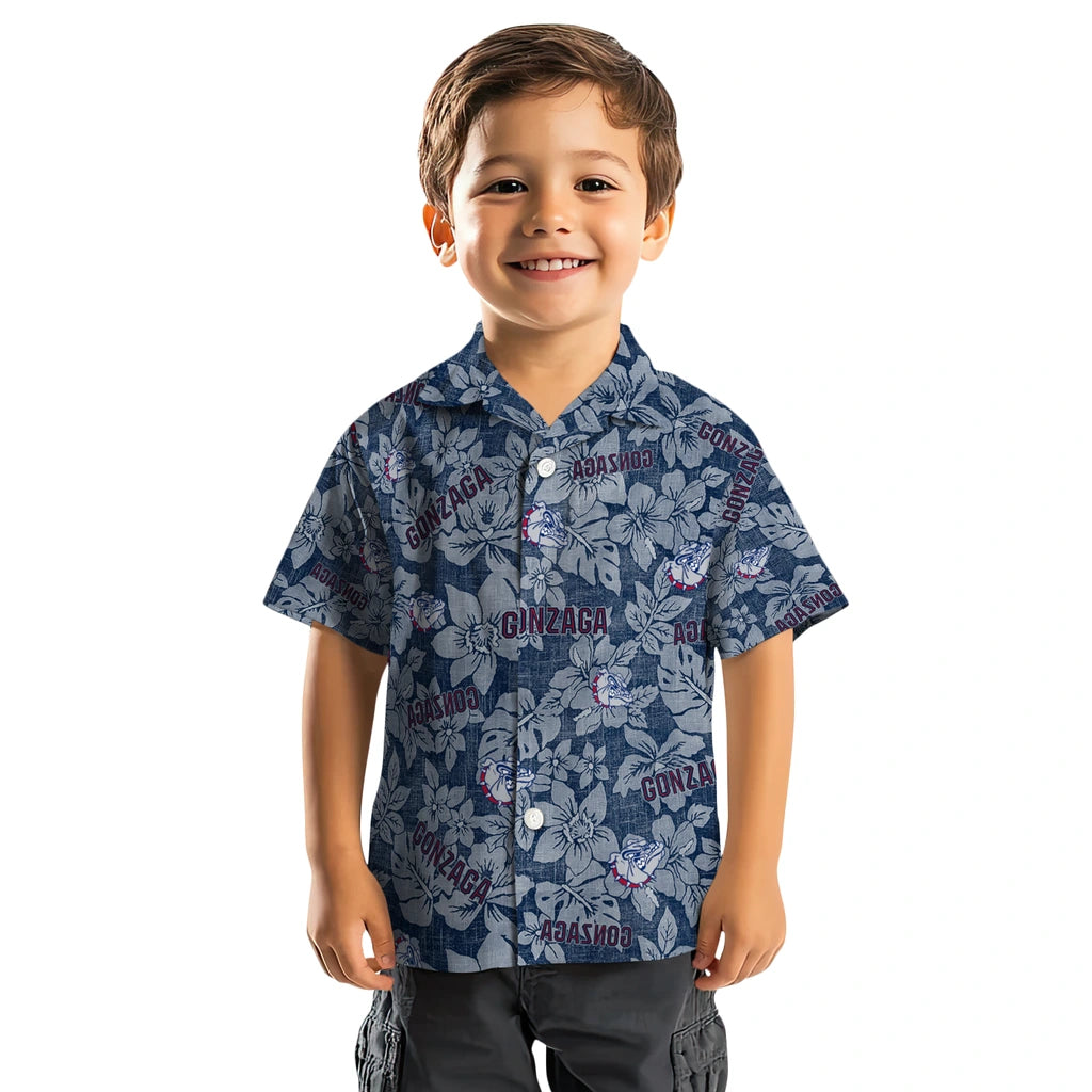 Gonzaga Bulldogs Hawaiian Shirt - Hibiscus Oasis | Hula Hawaiian Shirts