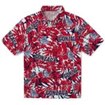 Gonzaga Bulldogs Hawaiian Shirt - Hibiscus Overlay | Hula Hawaiian Shirts