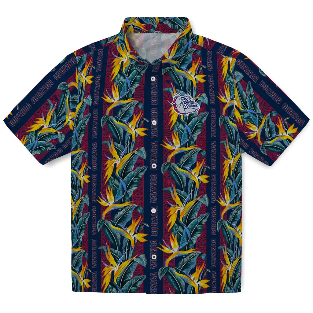 Gonzaga Bulldogs Hawaiian Shirt - Paradise Vines | Hula Hawaiian Shirts