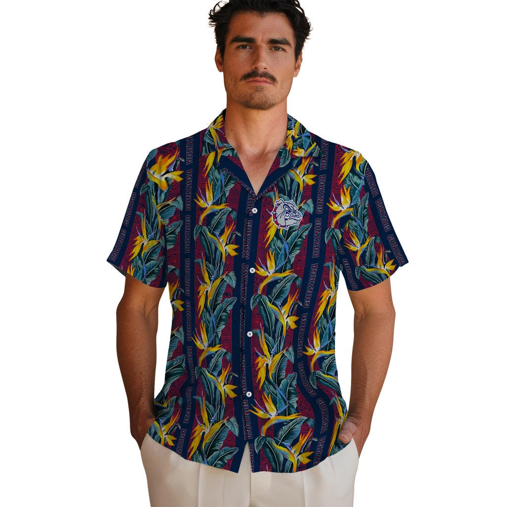 Gonzaga Bulldogs Hawaiian Shirt - Paradise Vines | Hula Hawaiian Shirts